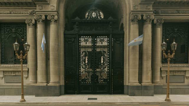 Entrée sécurisée d’une ambassade