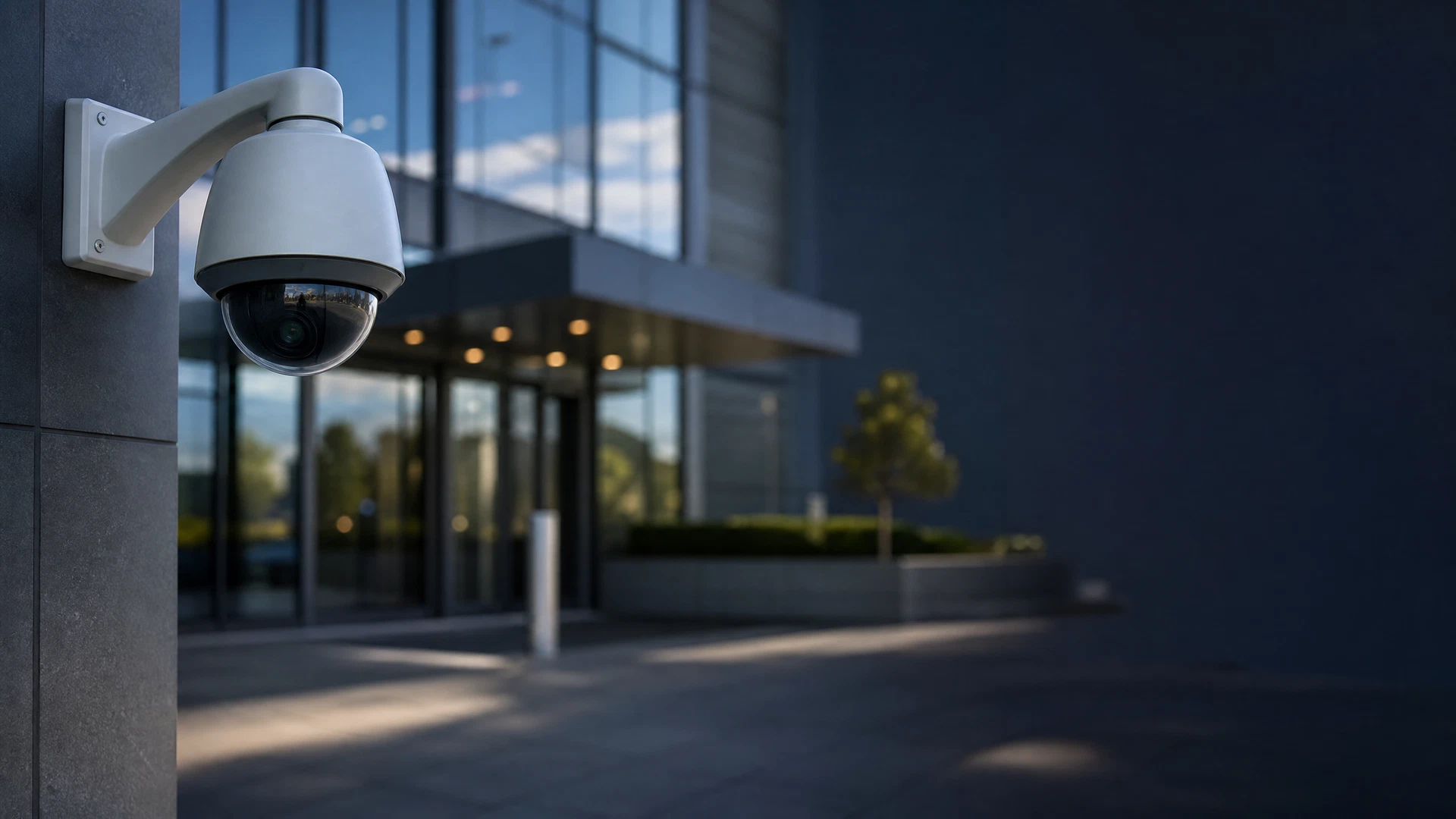 Caméra de vidéosurveillance professionnelle sur bâtiment