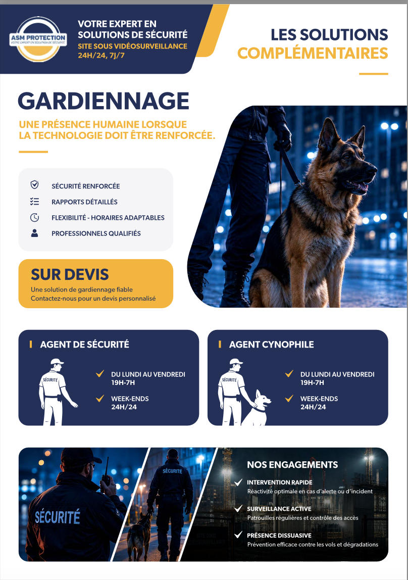 Solutions de gardiennage avec agent de sécurité privé